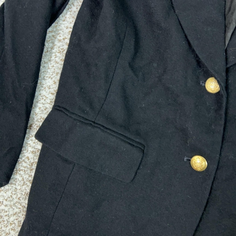 Vtg Pendleton Blazer Womens 10 Black Virgin Wool Two Button Lined Career Office - Picture 2 of 8